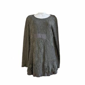 Elegant Lace Indigo Soul Overlay‎ Tunic Size Medium
